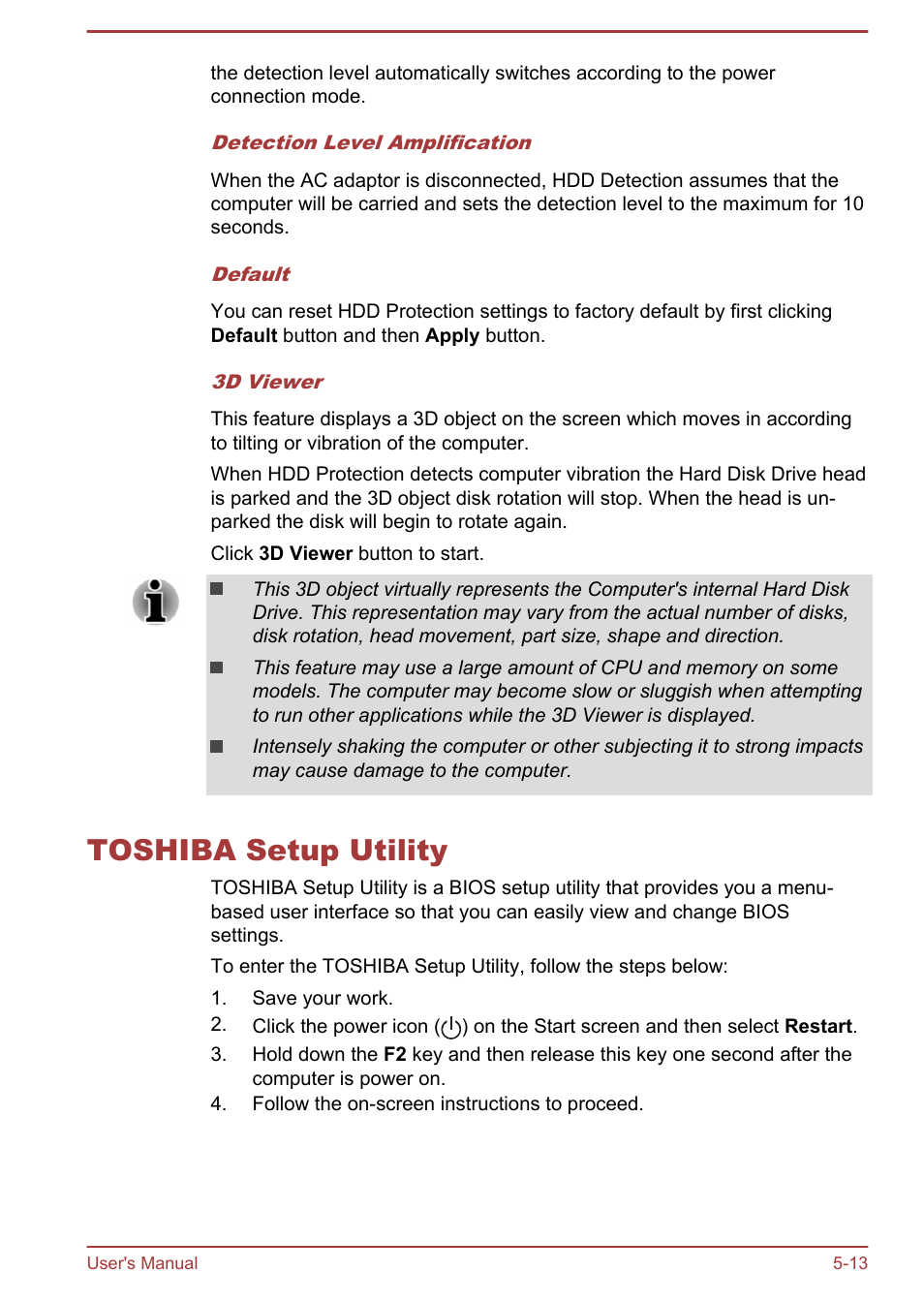 Toshiba setup utility, Toshiba setup utility -13 | Toshiba Satellite Pro R50-B User Manual | Page 84 / 128