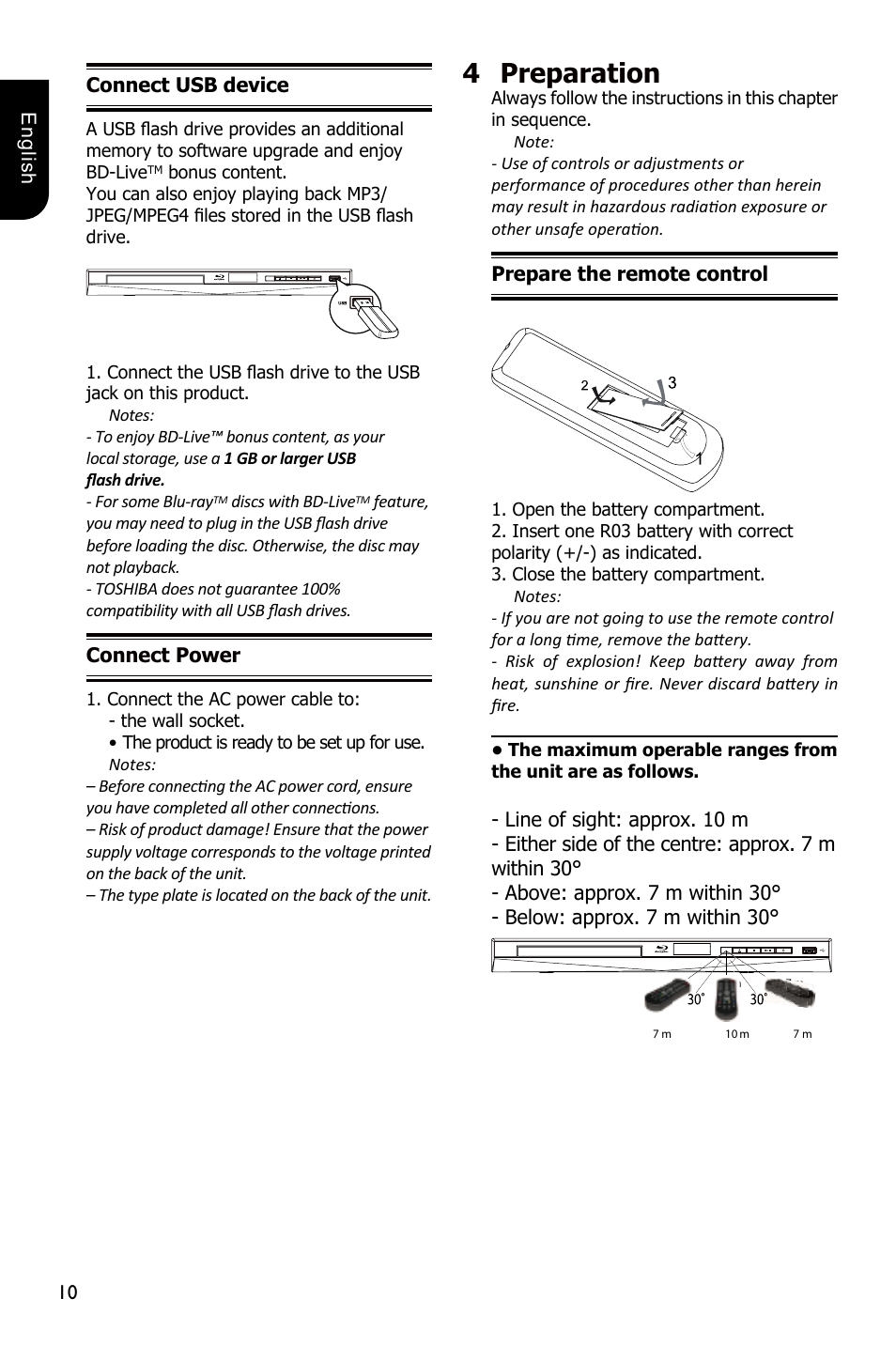 4preparation | Toshiba BDX3300 User Manual | Page 10 / 45