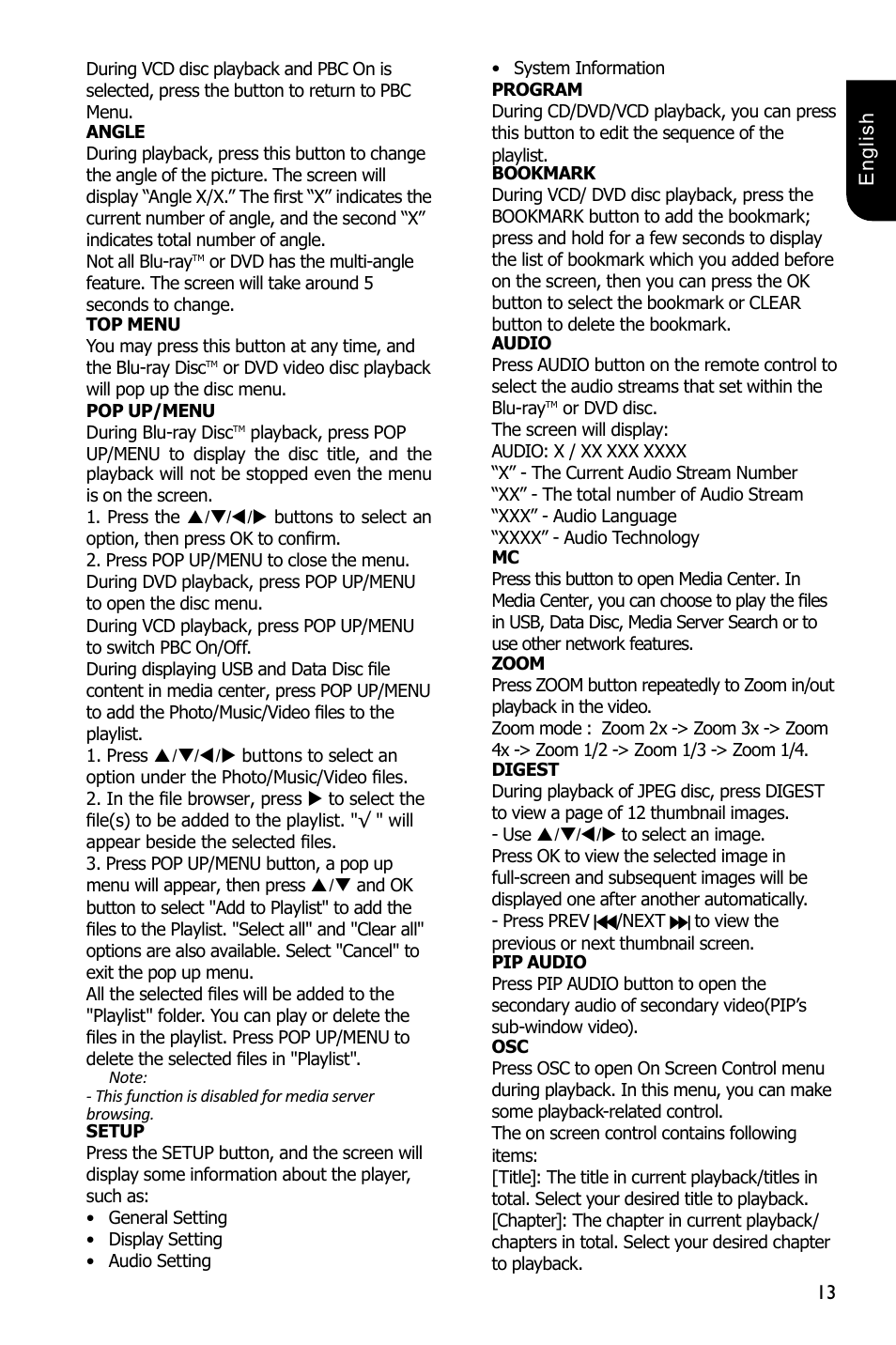 Toshiba BDX3300 User Manual | Page 13 / 45