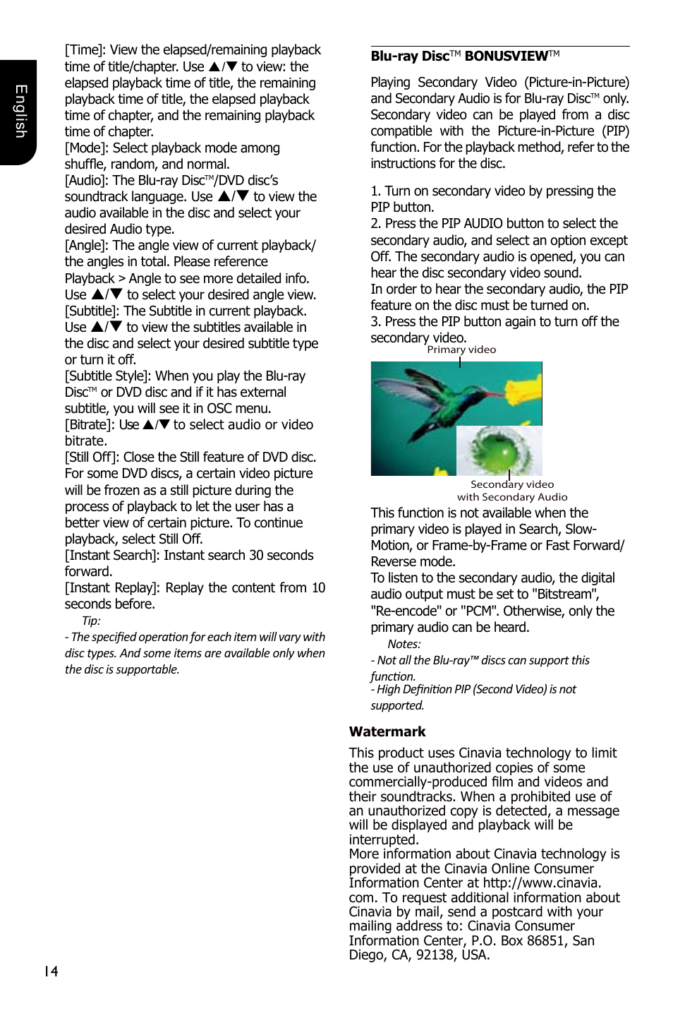 Toshiba BDX3300 User Manual | Page 14 / 45