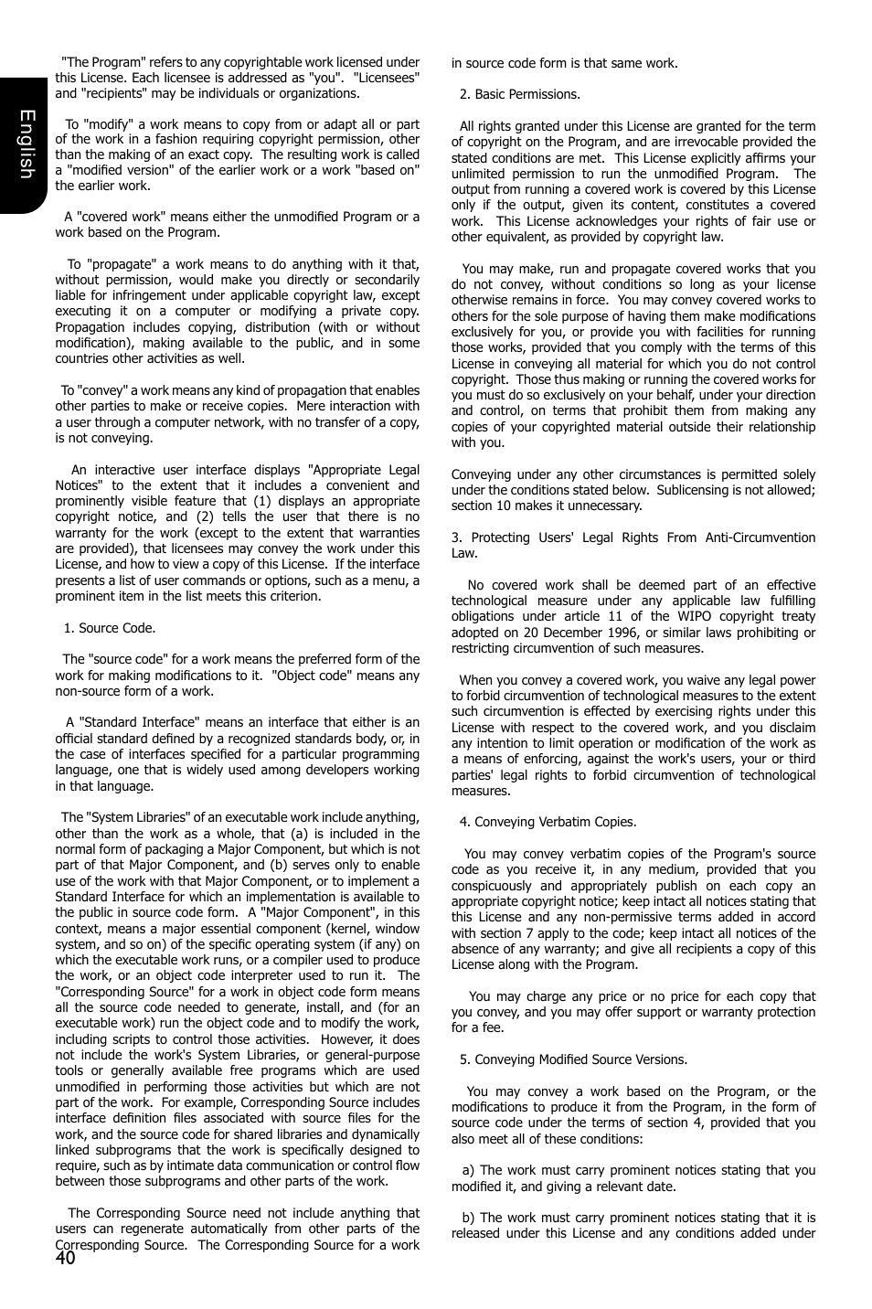 40 english | Toshiba BDX3300 User Manual | Page 40 / 45