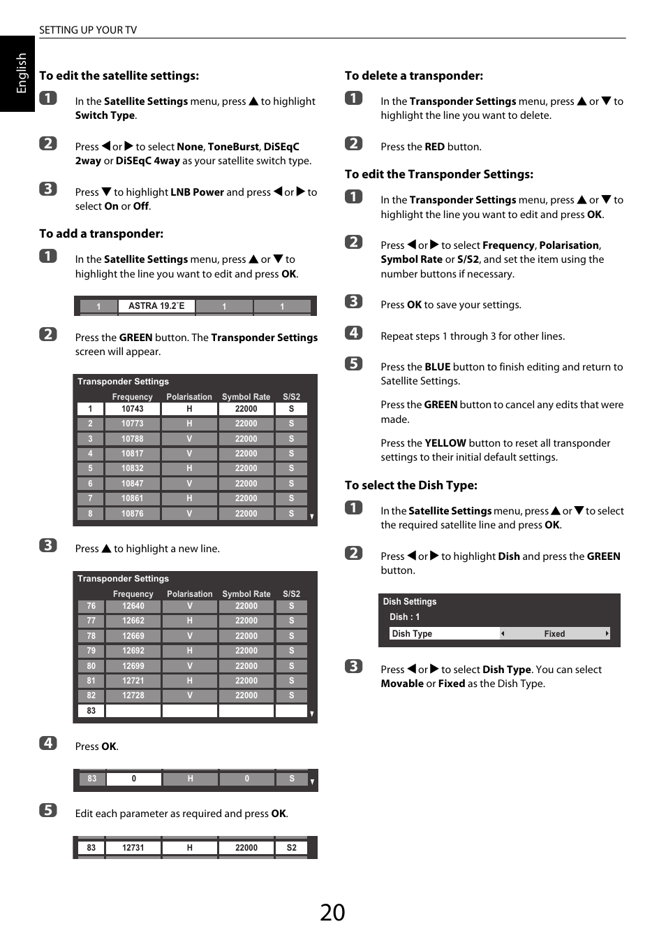 En glis h | Toshiba ZL2 User Manual | Page 20 / 108