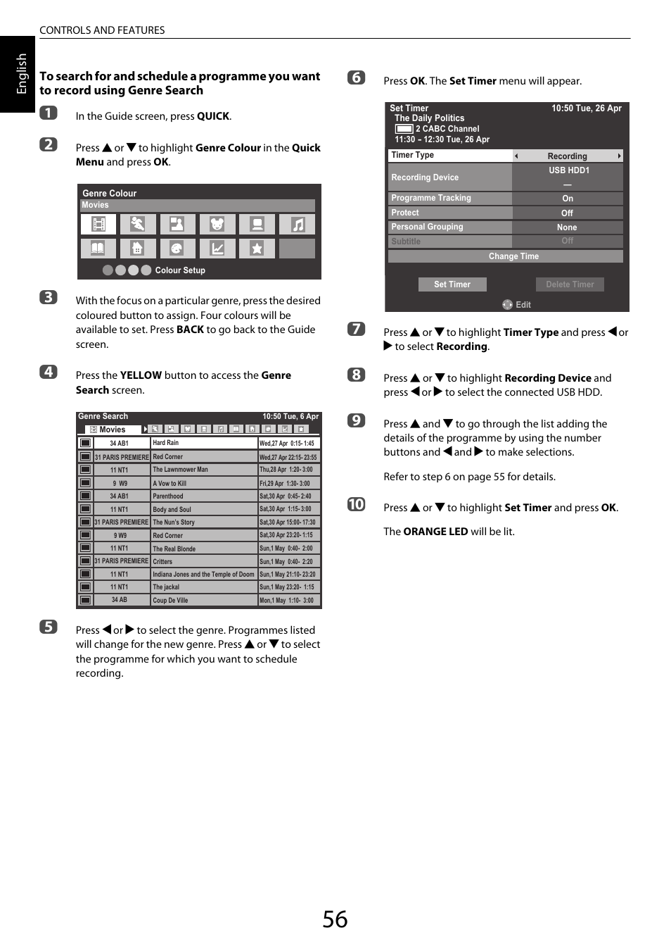 En glis h | Toshiba ZL2 User Manual | Page 56 / 108