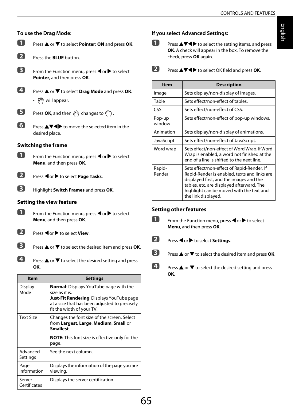 To use the drag mode | Toshiba ZL2 User Manual | Page 65 / 108