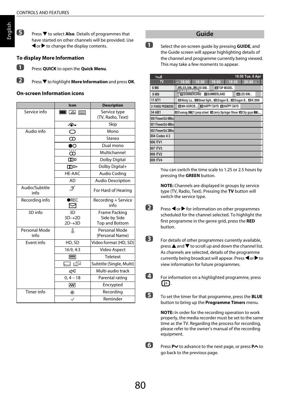 Guide, En glis h | Toshiba ZL2 User Manual | Page 80 / 108