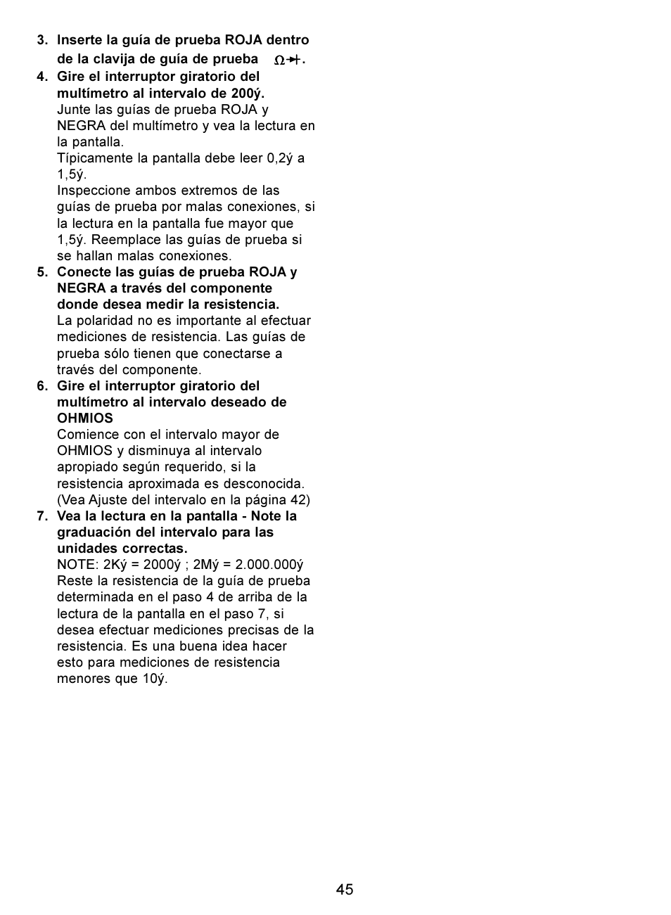 Actron Digital Multimeter CP7676 User Manual | Page 45 / 72