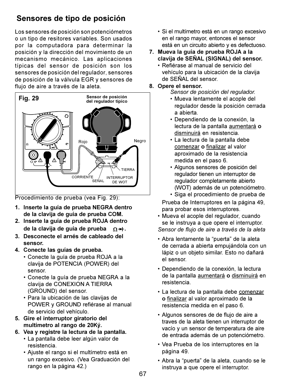 Sensores de tipo de posición, Fig. 29 | Actron Digital Multimeter CP7676 User Manual | Page 67 / 72