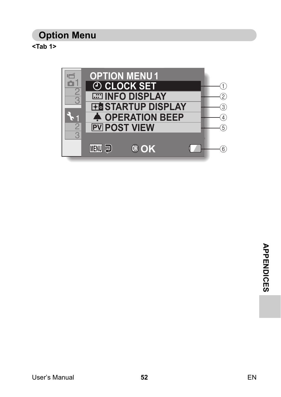 Option menu | Toshiba Camileo SX500 User Manual | Page 63 / 75