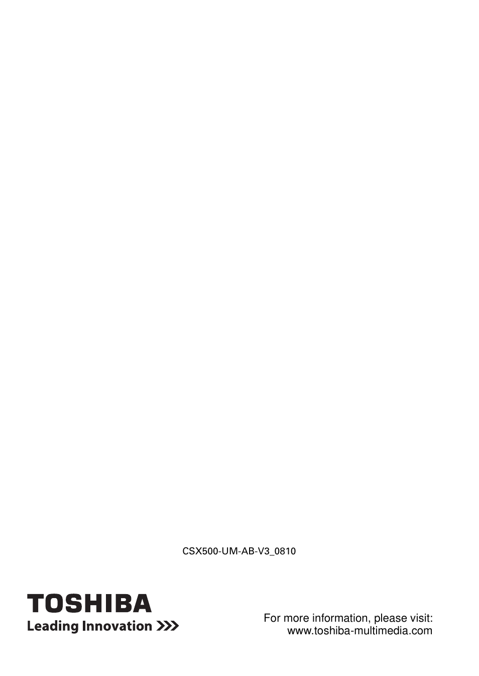 Toshiba Camileo SX500 User Manual | Page 75 / 75