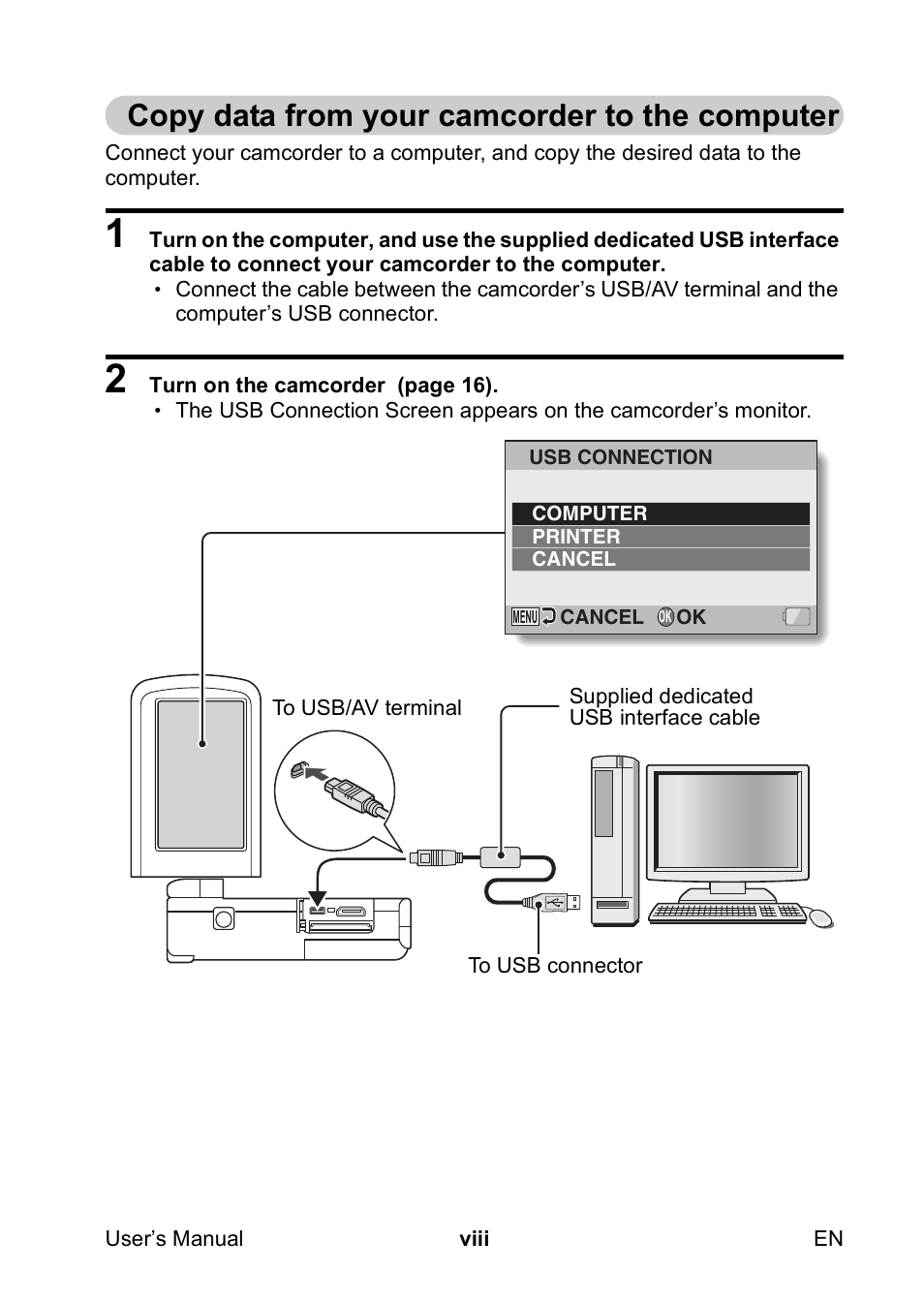 Copy data from your camcorder to the computer | Toshiba Camileo SX500 User Manual | Page 9 / 75
