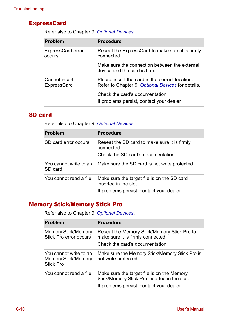 Expresscard, Sd card | Toshiba Qosmio G20 (PQG21) User Manual | Page 180 / 242