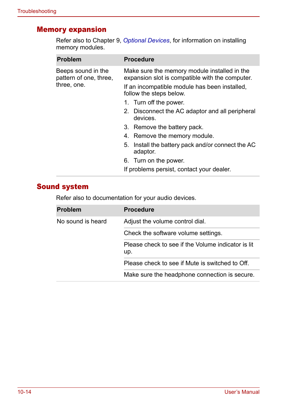 Sound system | Toshiba Qosmio G20 (PQG21) User Manual | Page 184 / 242