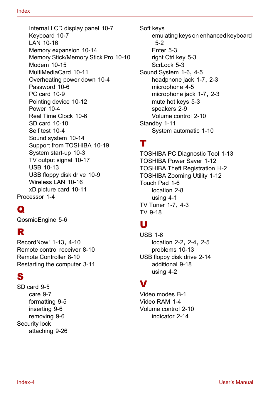 Toshiba Qosmio G20 (PQG21) User Manual | Page 240 / 242