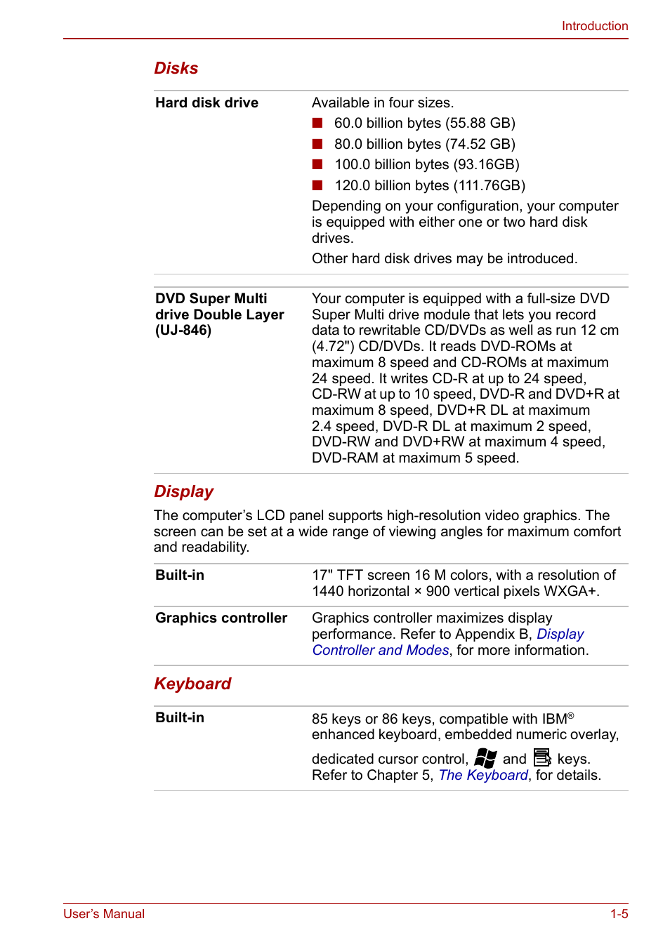 Toshiba Qosmio G20 (PQG21) User Manual | Page 27 / 242