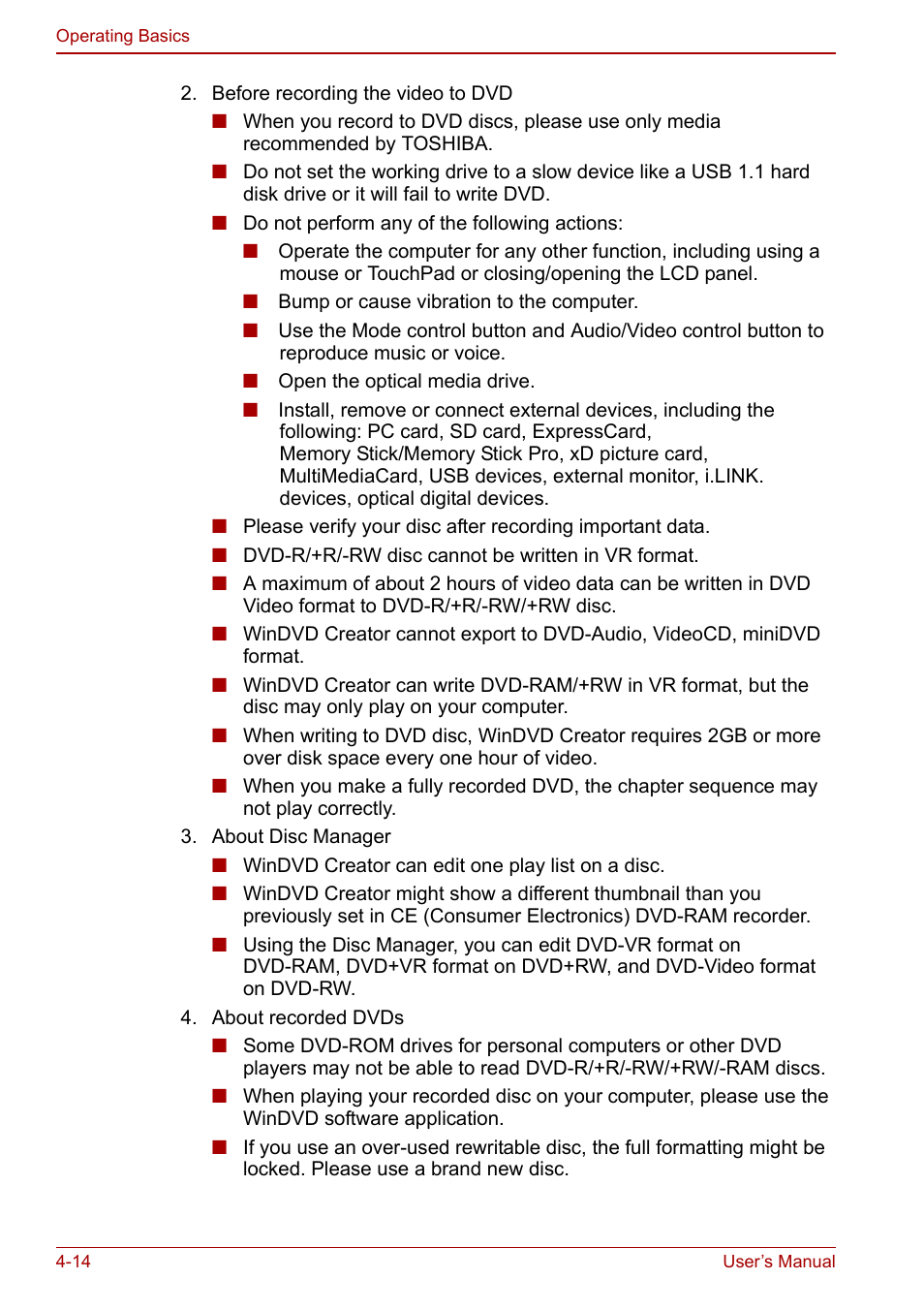 Toshiba Qosmio G20 (PQG21) User Manual | Page 82 / 242