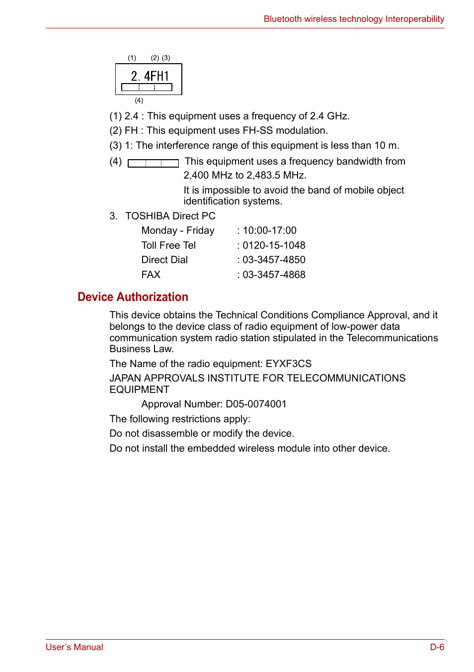 Device authorization | Toshiba Satellite Pro A120 (PSAC1) User Manual | Page 182 / 205