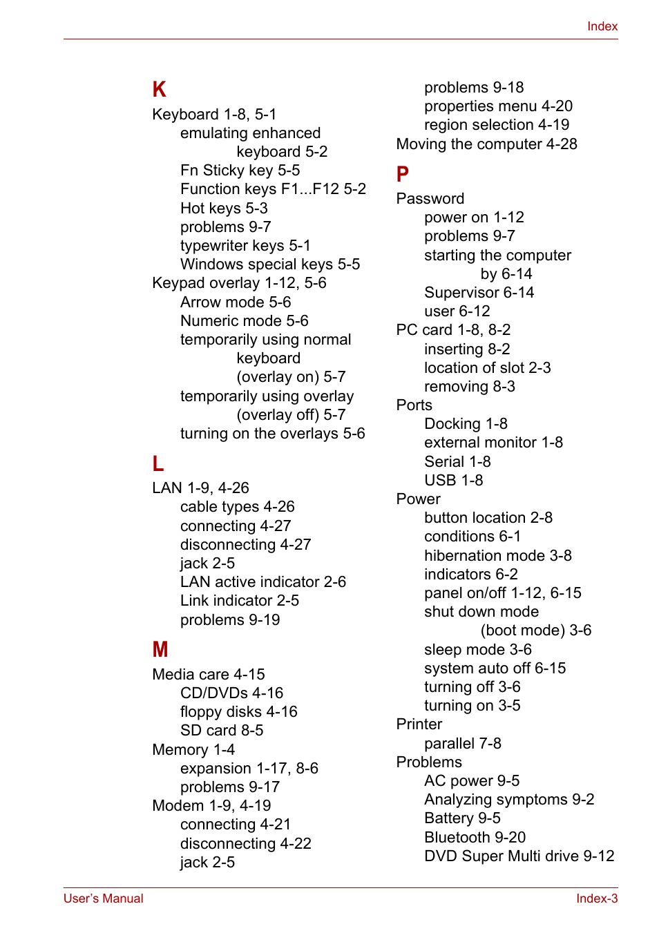 Toshiba Satellite Pro A120 (PSAC1) User Manual | Page 203 / 205