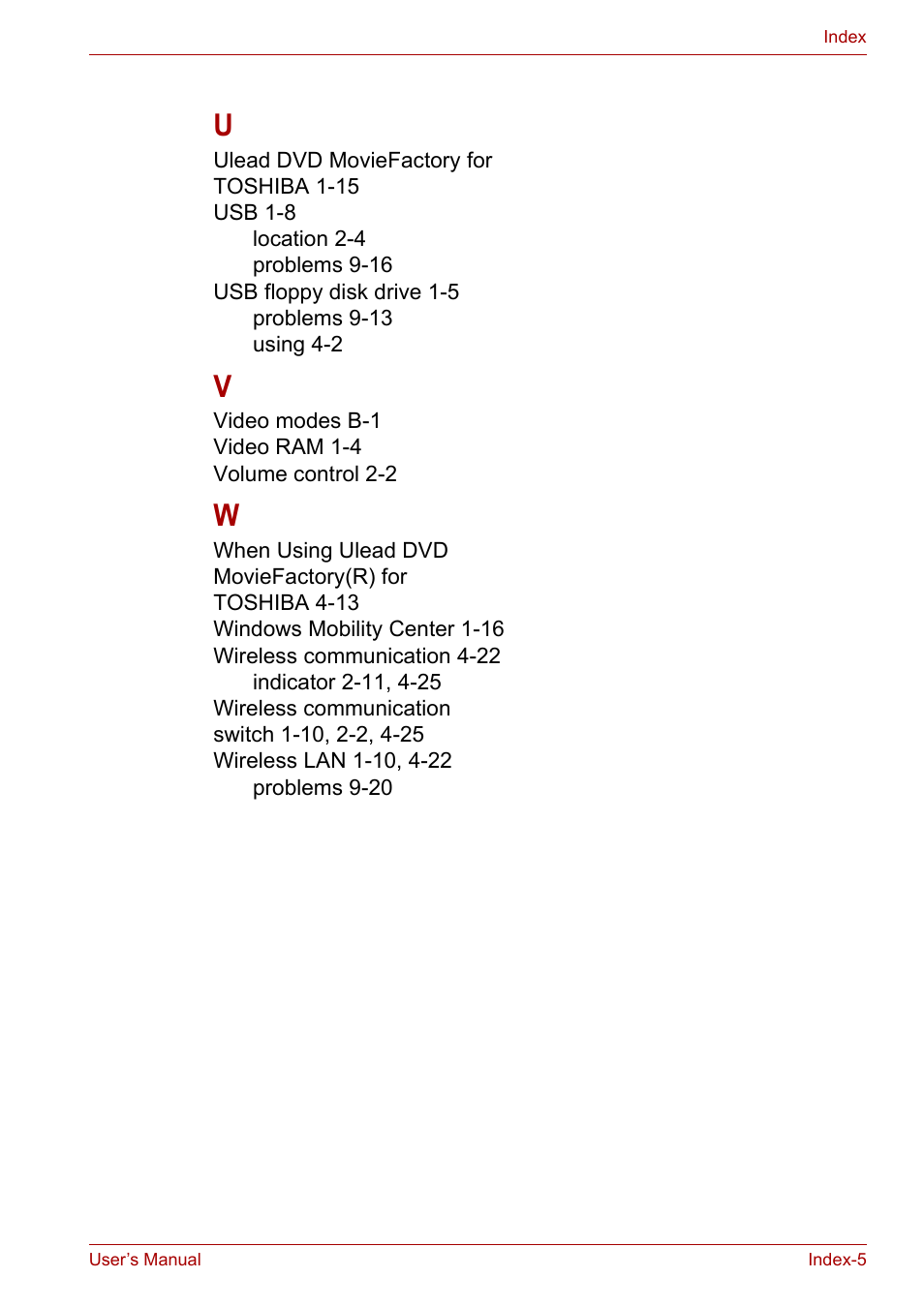 Toshiba Satellite Pro A120 (PSAC1) User Manual | Page 205 / 205