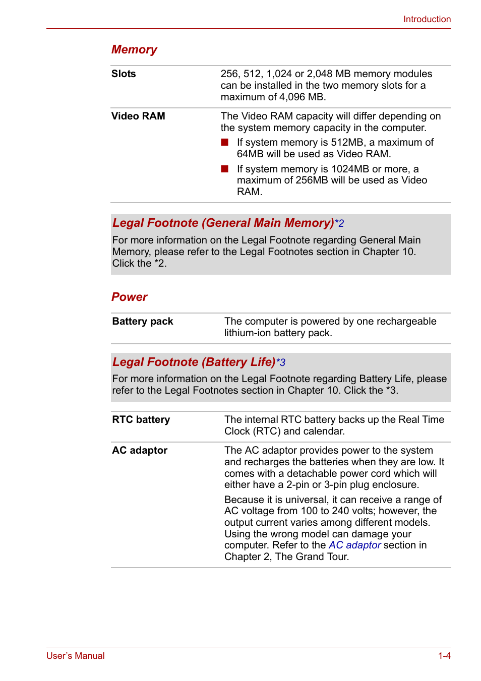 Toshiba Satellite Pro A120 (PSAC1) User Manual | Page 23 / 205