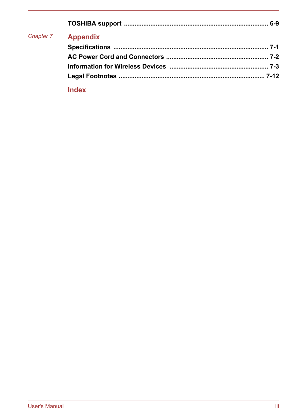 Toshiba WT8-A User Manual | Page 3 / 77