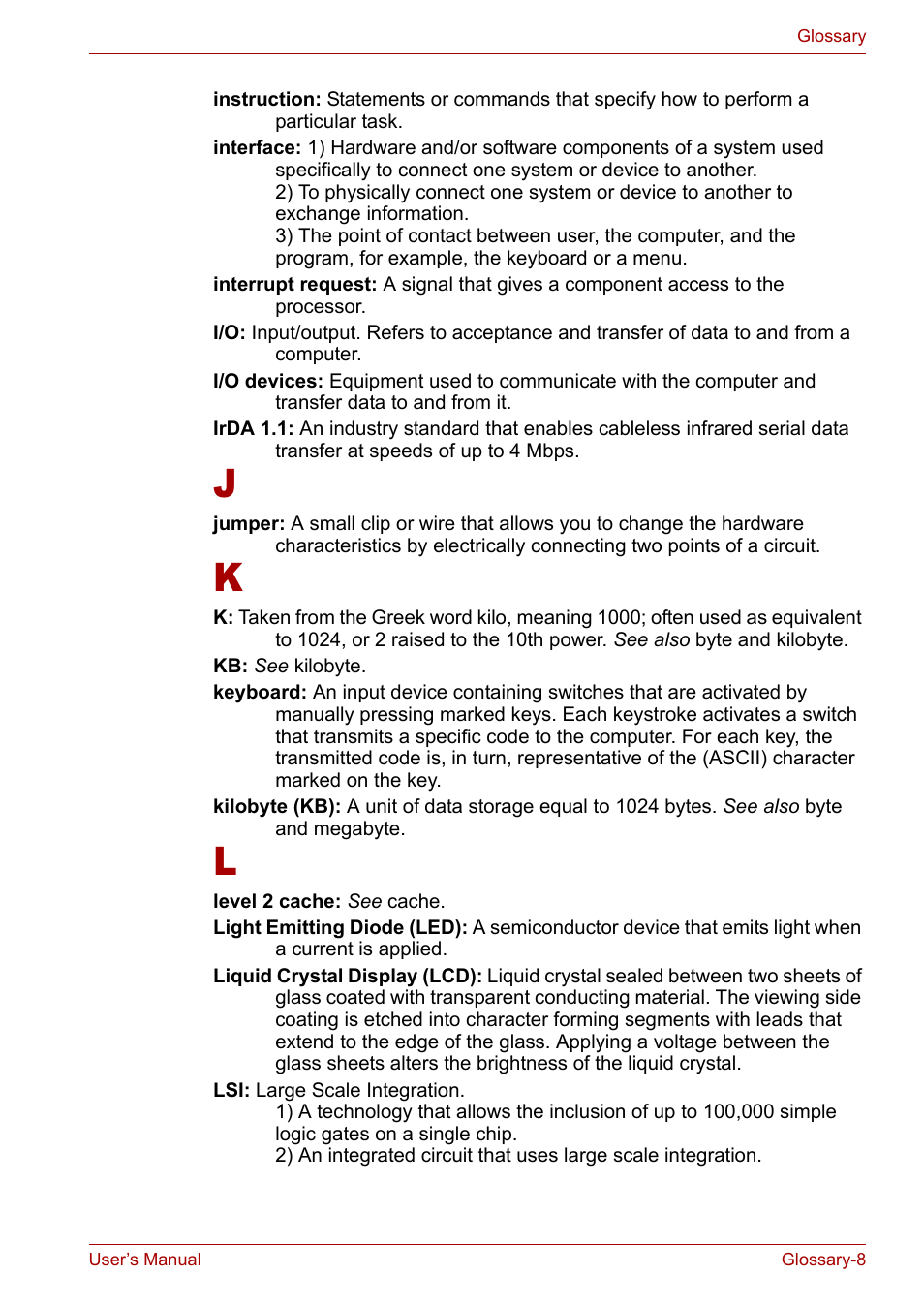 Toshiba Satellite L10 User Manual | Page 162 / 170