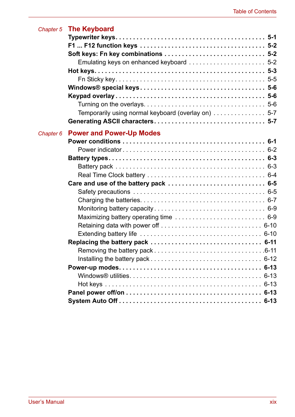 Toshiba Satellite L10 User Manual | Page 19 / 170