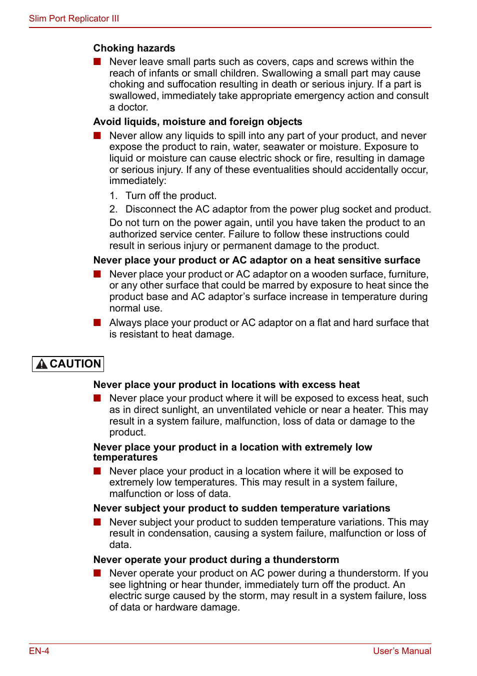 Toshiba Slim Port Replicator III User Manual | Page 4 / 31