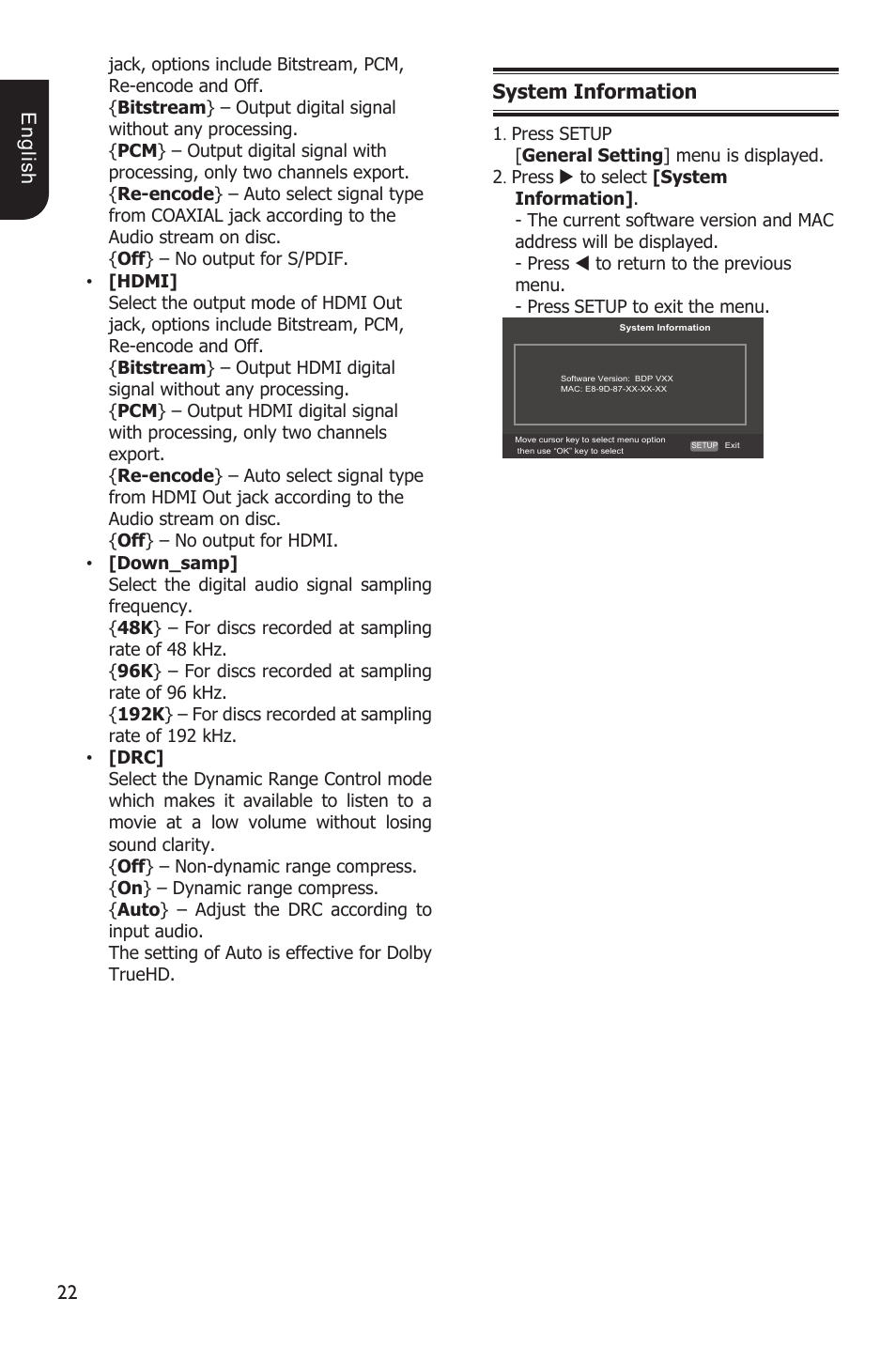 Toshiba BDX3200 User Manual | Page 22 / 46