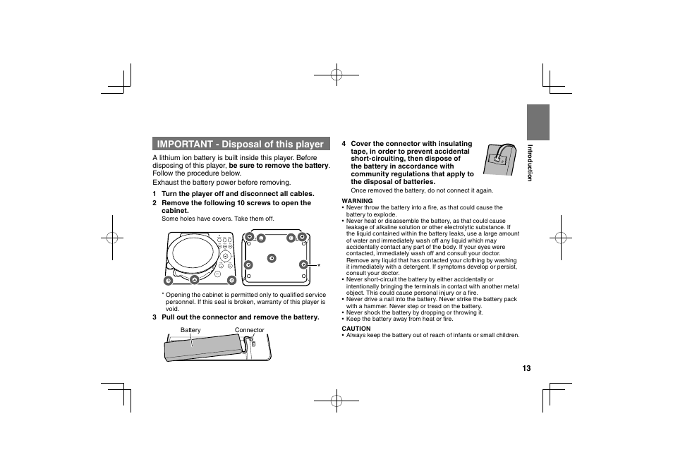 Toshiba SDP74S User Manual | Page 13 / 72