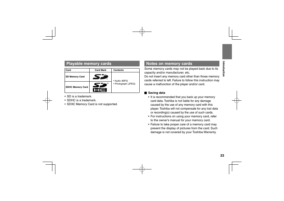 Toshiba SDP74S User Manual | Page 23 / 72