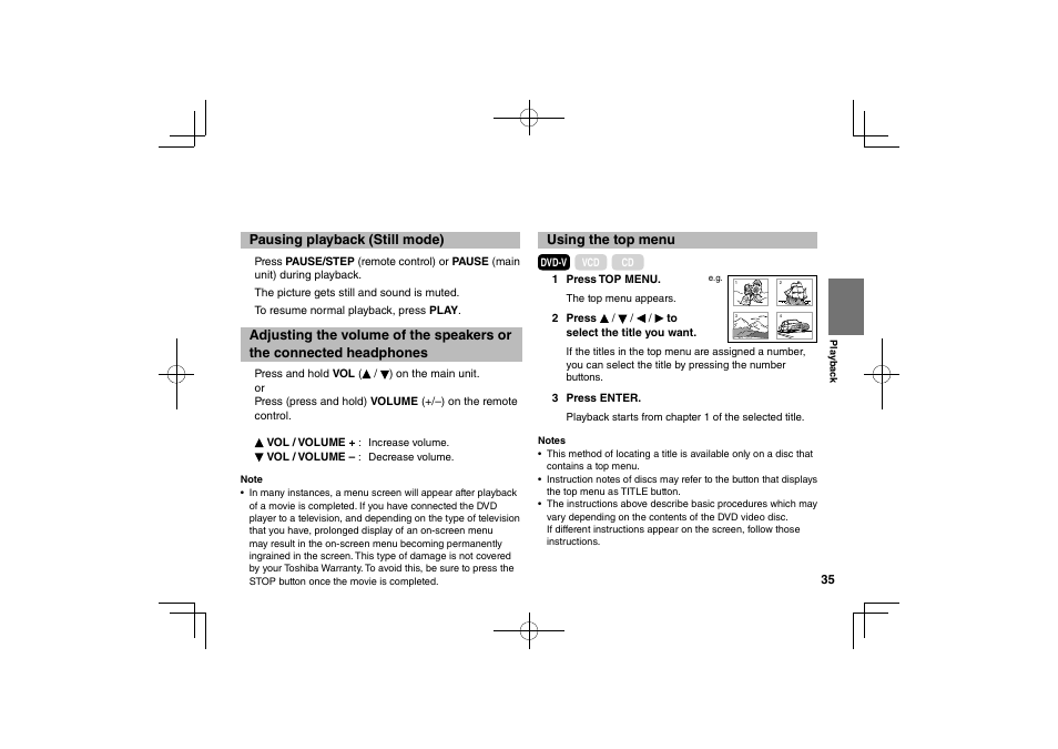 Toshiba SDP74S User Manual | Page 35 / 72