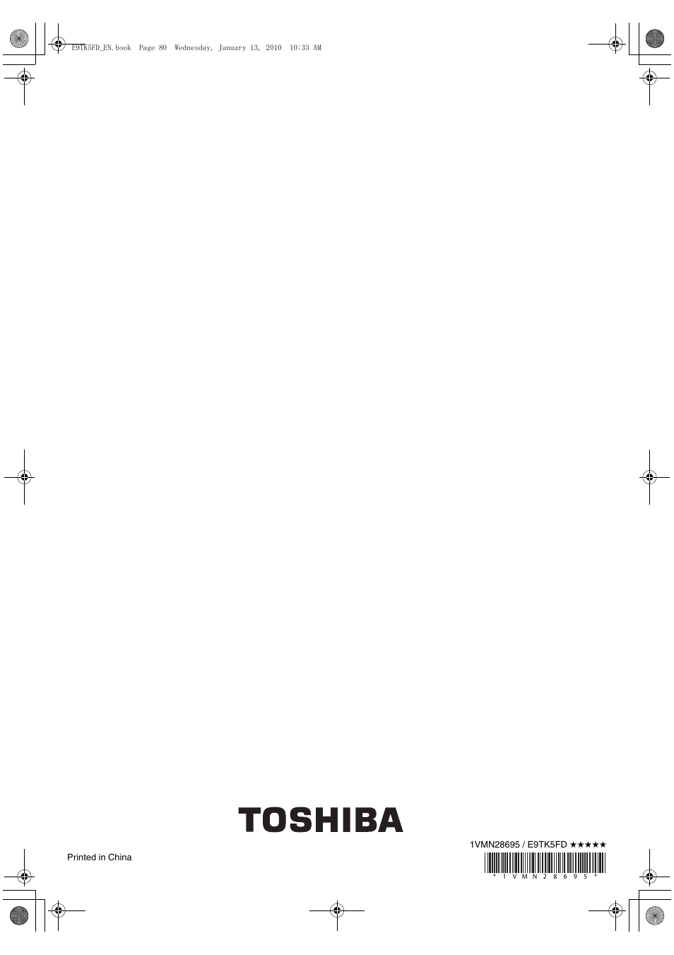 Toshiba DVR80 User Manual | Page 80 / 80
