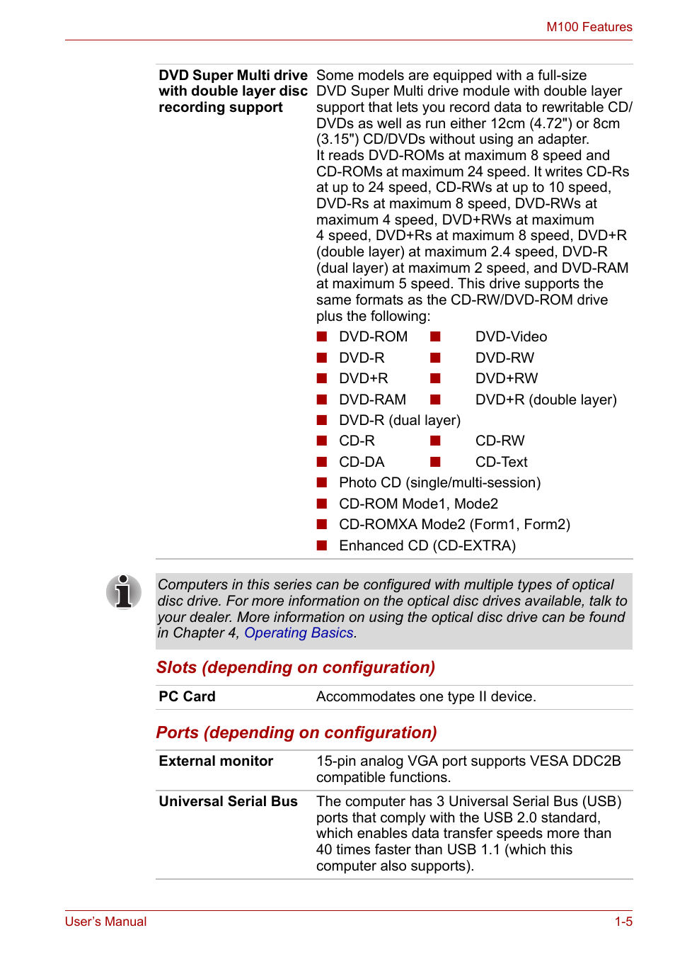 Toshiba Equium M100 (PSMA8) User Manual | Page 27 / 149