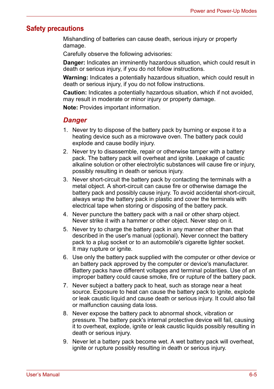 Safety precautions | Toshiba Equium M100 (PSMA8) User Manual | Page 90 / 149