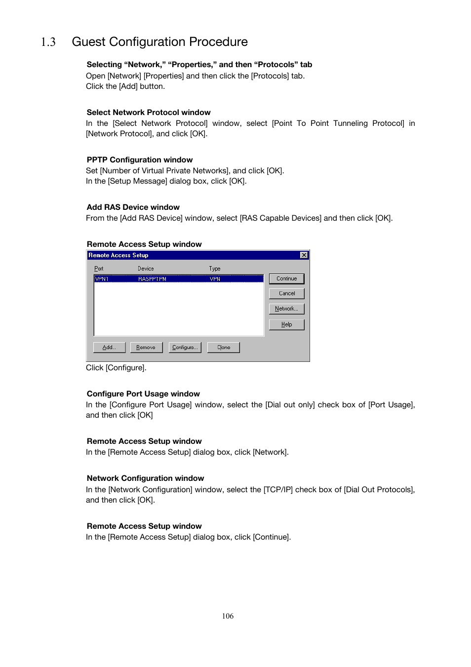 3 guest configuration procedure | Toshiba Magnia Z500 User Manual | Page 116 / 146