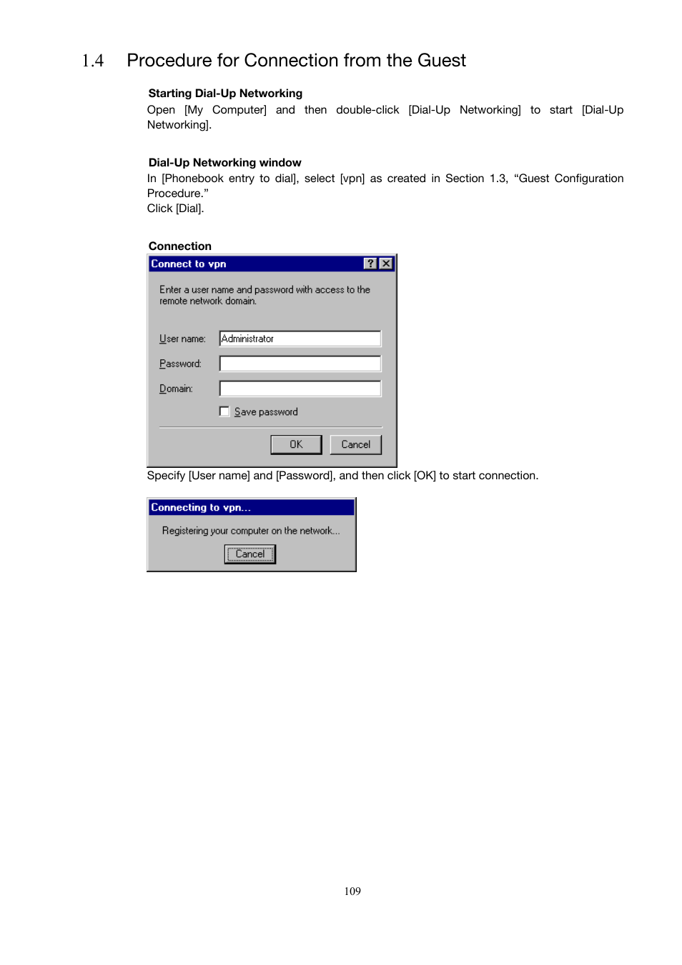 4 procedure for connection from the guest | Toshiba Magnia Z500 User Manual | Page 119 / 146