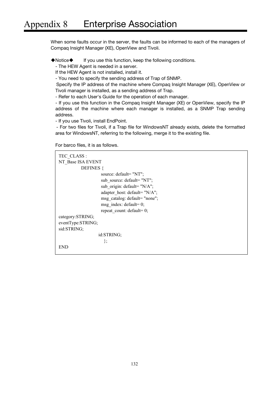 Appendix 8, Enterprise association, Appendix 8 enterprise association) | Appendix 8 enterprise association | Toshiba Magnia Z500 User Manual | Page 142 / 146