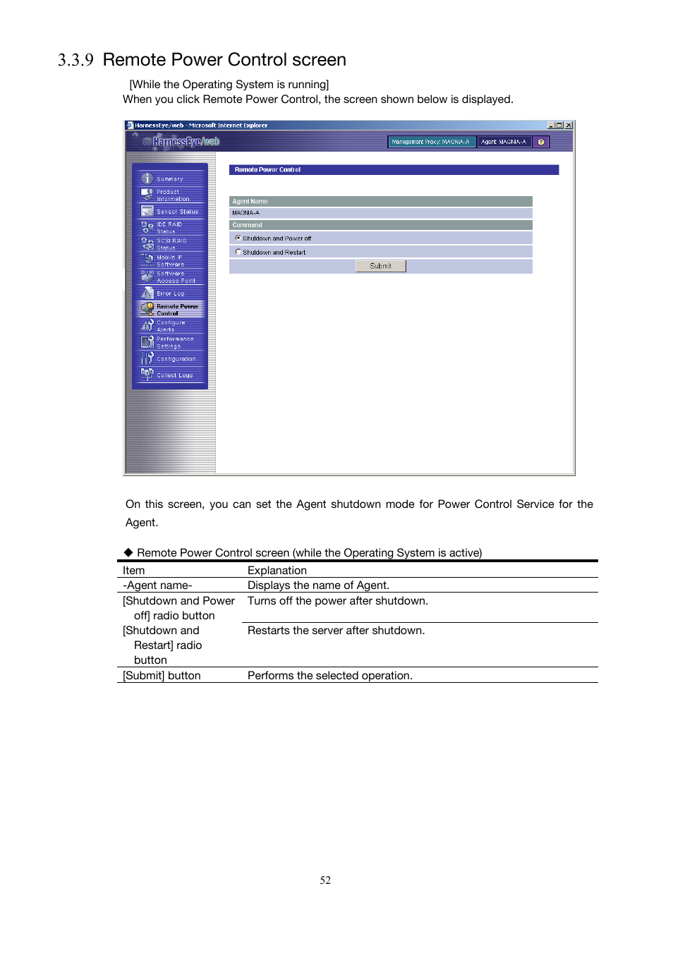 Remote power control screen, 9 remote power control screen), 9 remote power control screen | Toshiba Magnia Z500 User Manual | Page 62 / 146