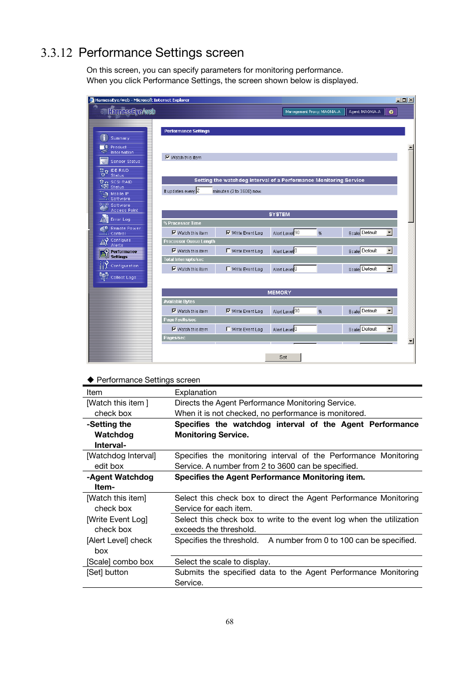 Performance settings screen, 12 performance settings screen | Toshiba Magnia Z500 User Manual | Page 78 / 146