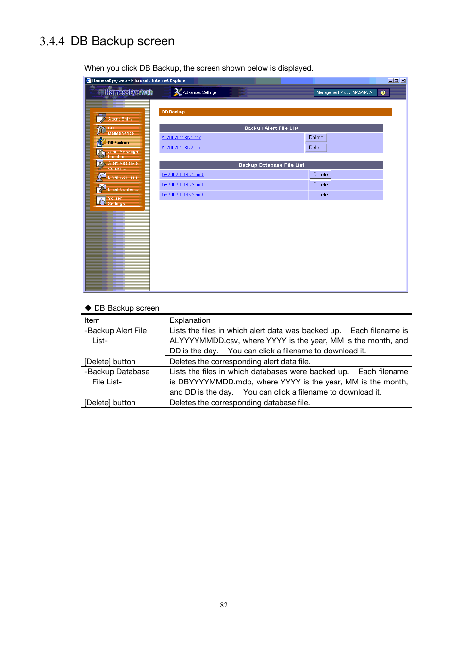 Db backup screen, 4 db backup screen | Toshiba Magnia Z500 User Manual | Page 92 / 146