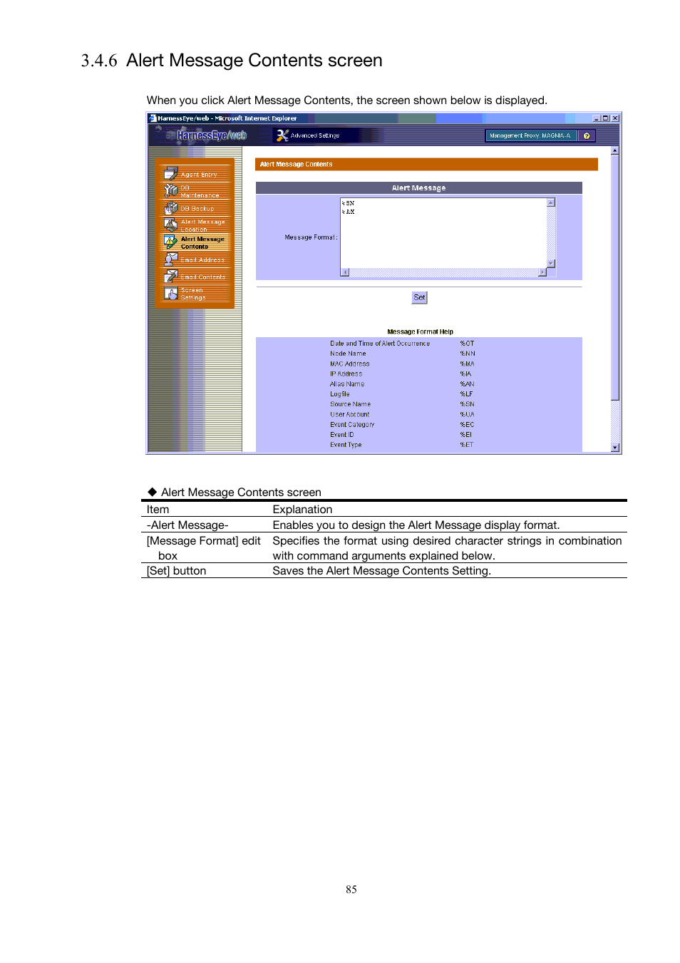 Alert message contents screen, 6 alert message contents screen | Toshiba Magnia Z500 User Manual | Page 95 / 146