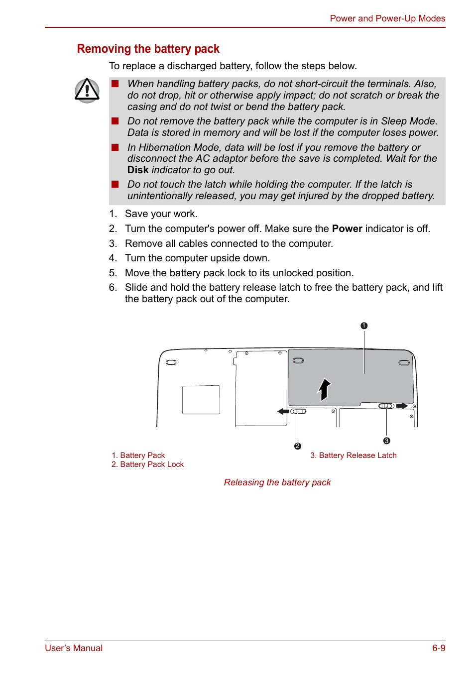 Removing the battery pack | Toshiba Qosmio X500 User Manual | Page 130 / 204