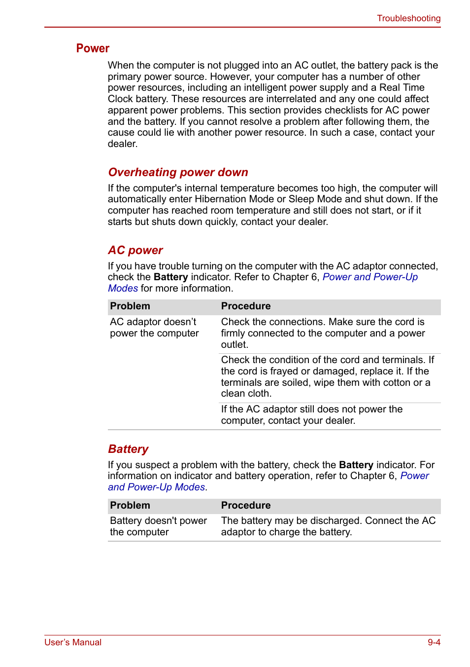 Power | Toshiba Qosmio X500 User Manual | Page 157 / 204