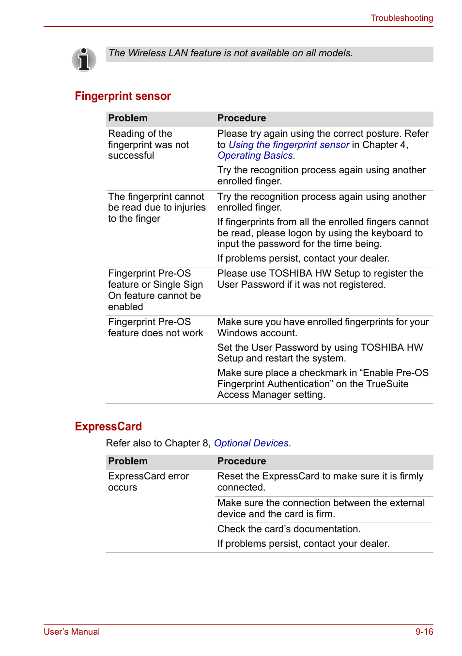 Fingerprint sensor expresscard | Toshiba Qosmio X500 User Manual | Page 169 / 204