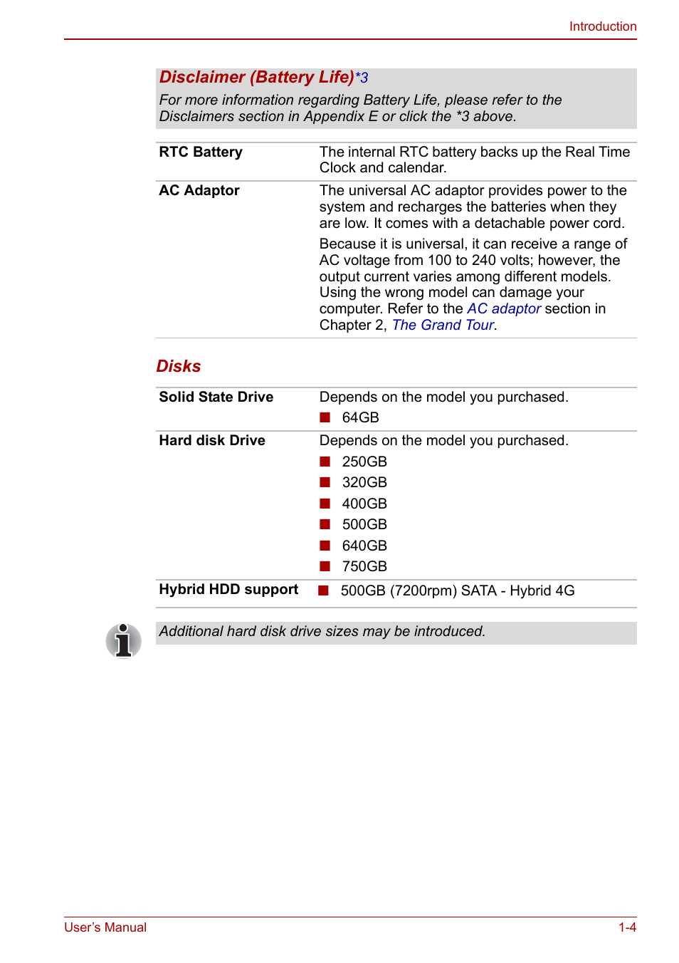 Toshiba Qosmio X500 User Manual | Page 27 / 204