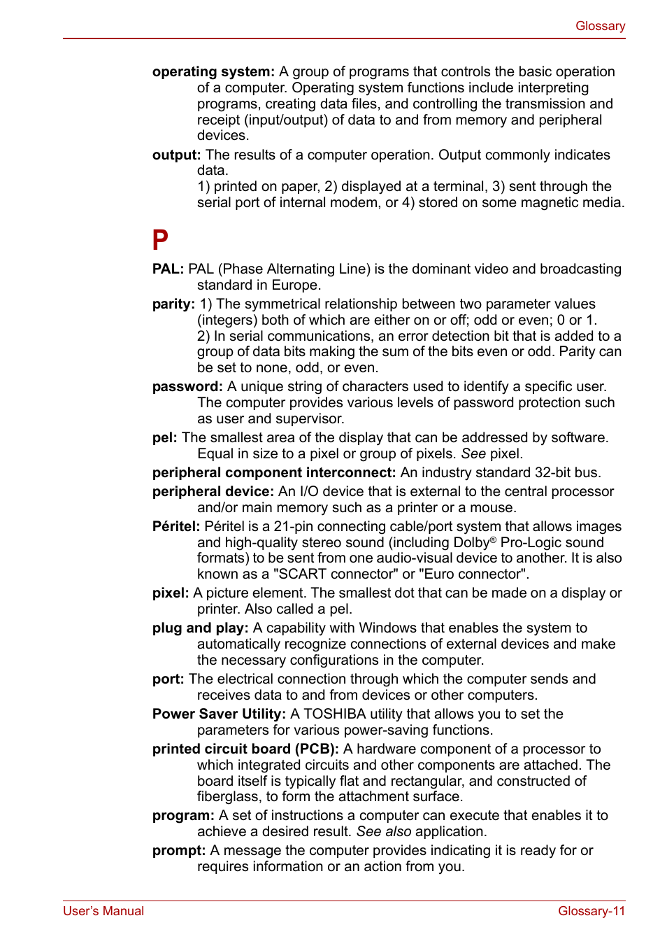 Toshiba Satellite C640 User Manual | Page 161 / 169