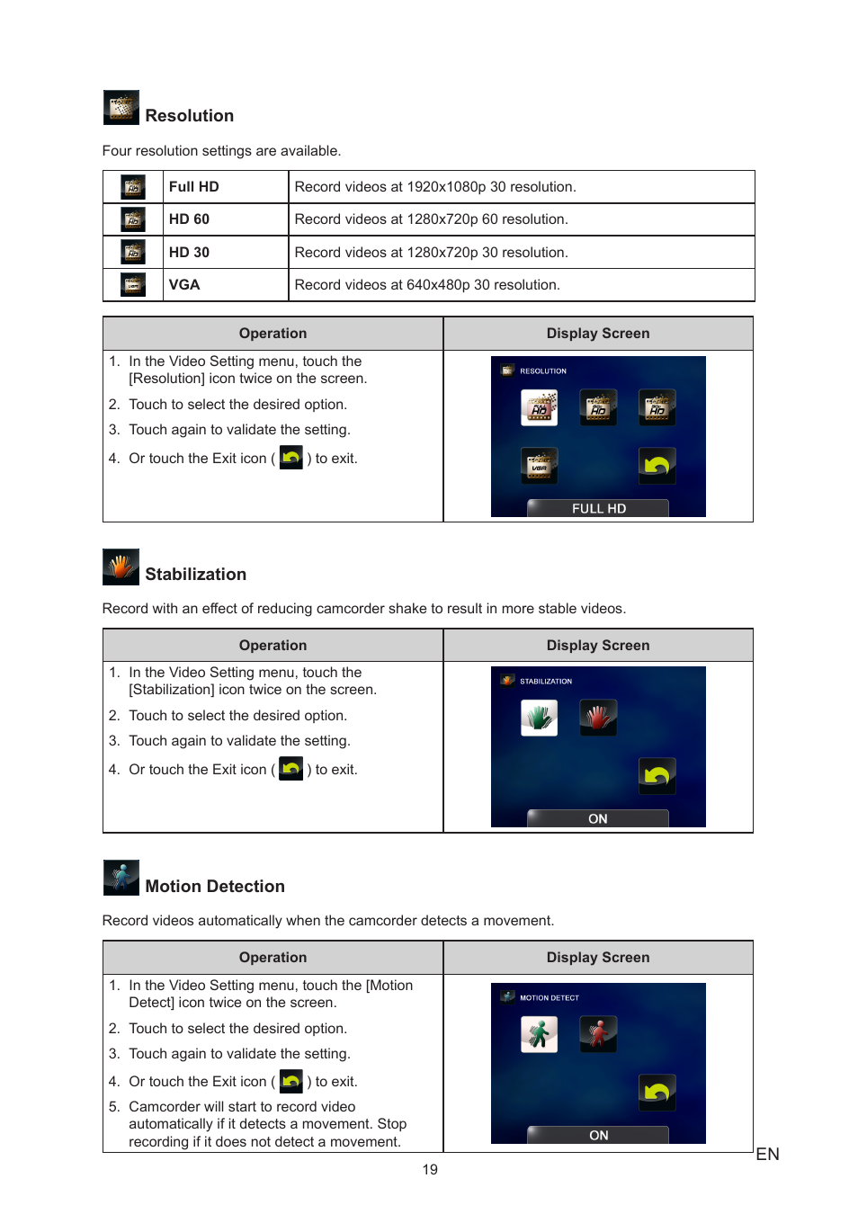 Toshiba Camileo S30 User Manual | Page 19 / 47