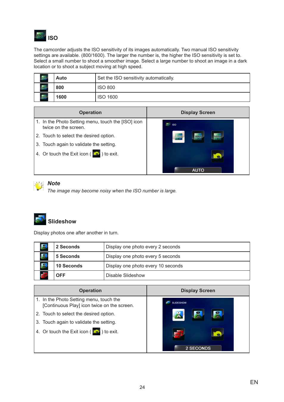 Toshiba Camileo S30 User Manual | Page 24 / 47