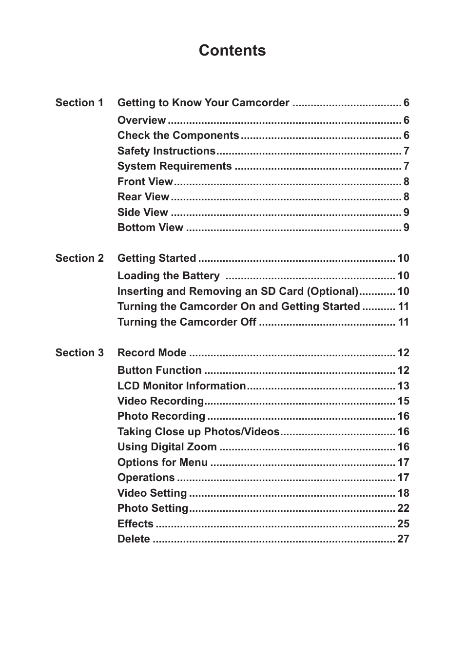Toshiba Camileo S30 User Manual | Page 3 / 47