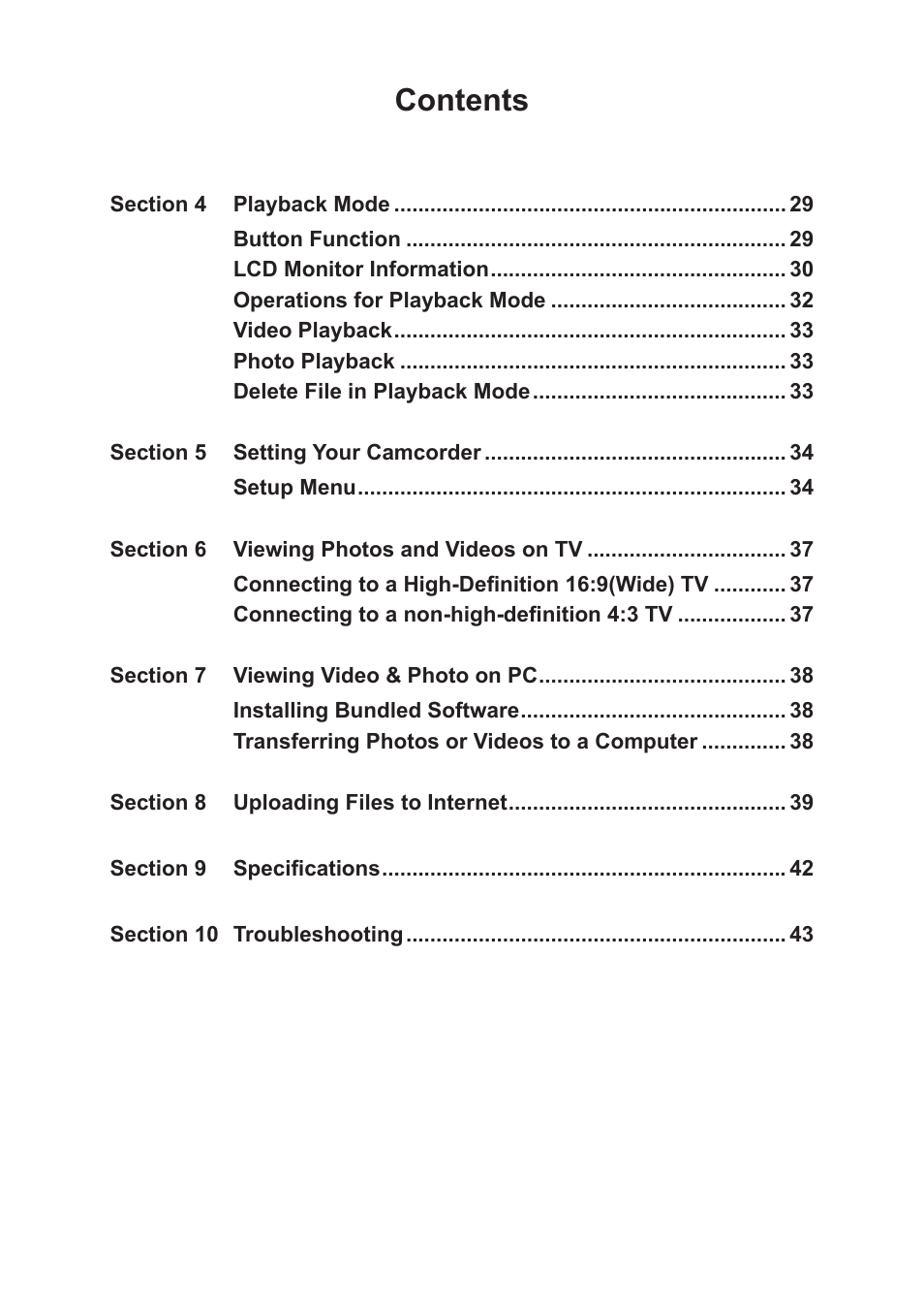 Toshiba Camileo S30 User Manual | Page 4 / 47